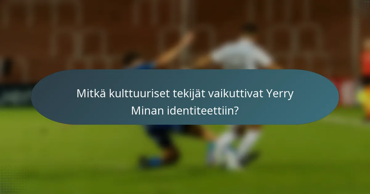 Mitkä kulttuuriset tekijät vaikuttivat Yerry Minan identiteettiin?
