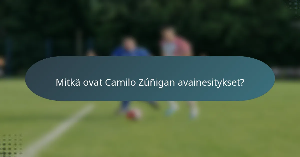 Mitkä ovat Camilo Zúñigan avainesitykset?